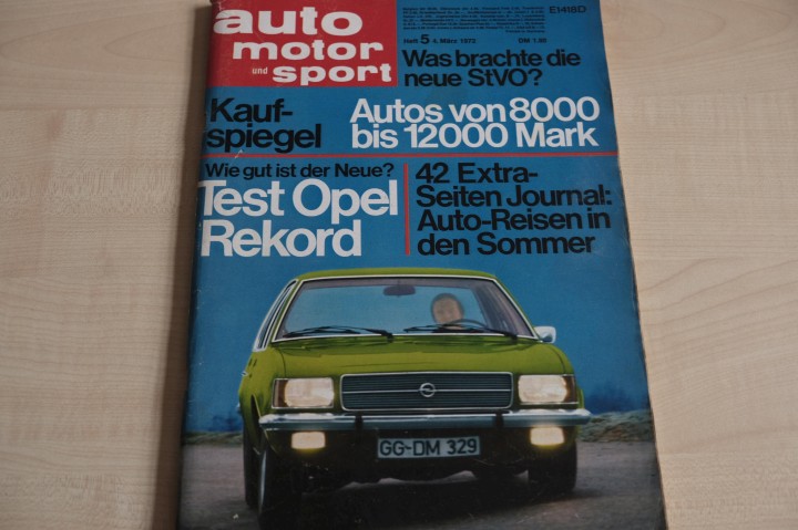 Deckblatt Auto Motor und Sport (05/1972)